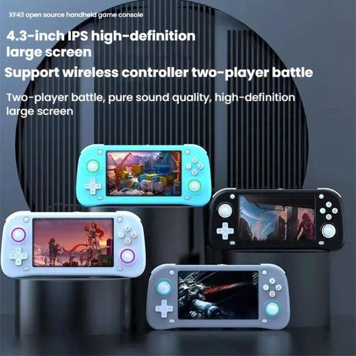 XF43 Retro Handheld Game Console Open Source 4.3 Inch Large Screen Gaming Video Players Console 1...