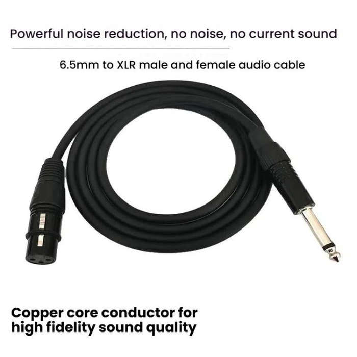 VEGGIEG 3Pin XLR Speaker Loudspeaker Cable Mixer Balanced Audio Microphone Cable, Length: 1.5m(6....