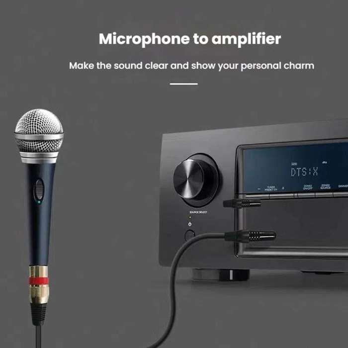 VEGGIEG 3Pin XLR Speaker Loudspeaker Cable Mixer Balanced Audio Microphone Cable, Length: 10m(6.5...
