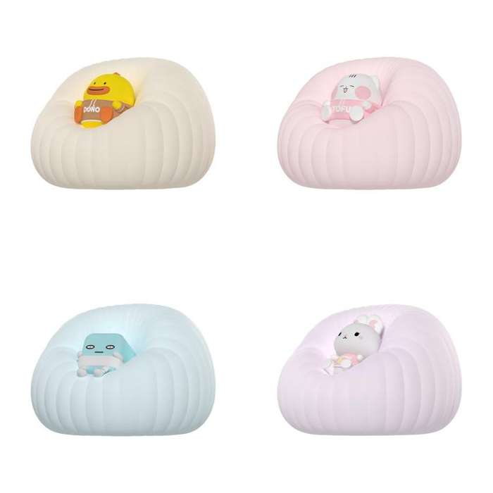 ICARER FAMILY  IF-YD01 Cartoon Silicone Night Light Bedroom Bedside Lamp Baby Feeding Lamp(Beige)