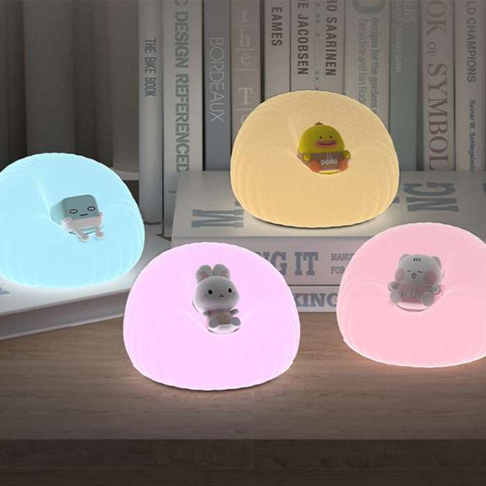 ICARER FAMILY  IF-YD01 Cartoon Silicone Night Light Bedroom Bedside Lamp Baby Feeding Lamp(Pink)