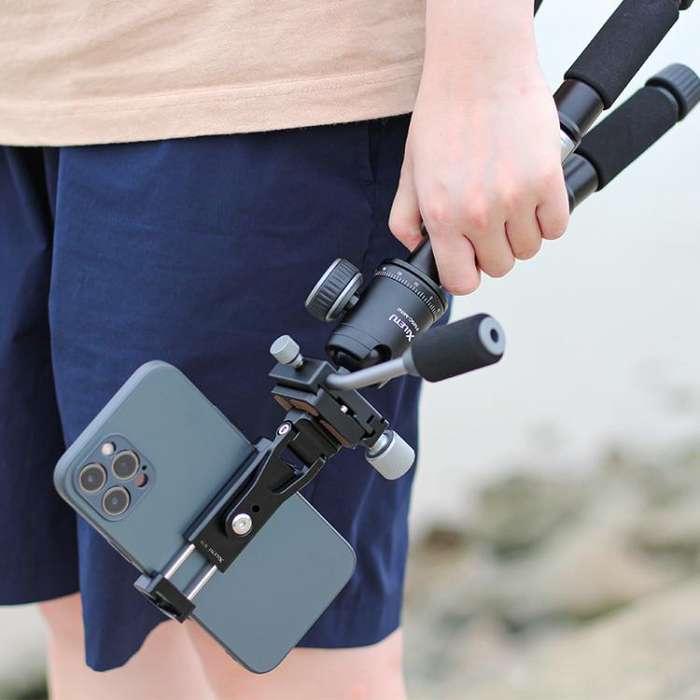 XILETU FM5C-MINI Adjustable 16.5-51cm Aluminum Tripod with 26mm Ball Head 6kg Load Capacity for 3...