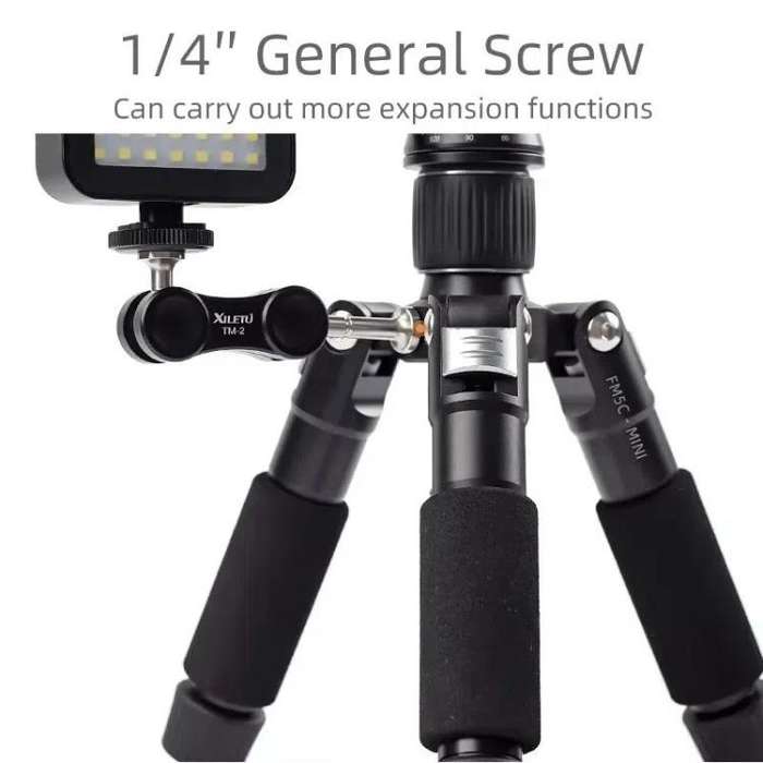XILETU FM5C-MINI Adjustable 16.5-51cm Aluminum Tripod with 26mm Ball Head 6kg Load Capacity for 3...