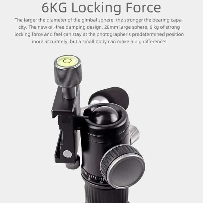 XILETU FM5C-MINI Adjustable 16.5-51cm Aluminum Tripod with 26mm Ball Head 6kg Load Capacity for 3...