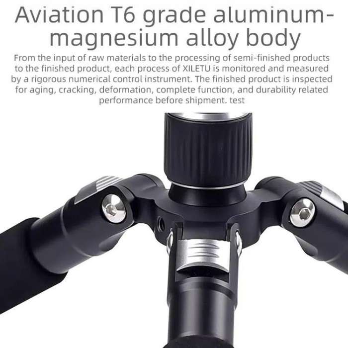 XILETU FM5C-MINI Adjustable 16.5-51cm Aluminum Tripod with 26mm Ball Head 6kg Load Capacity for 3...