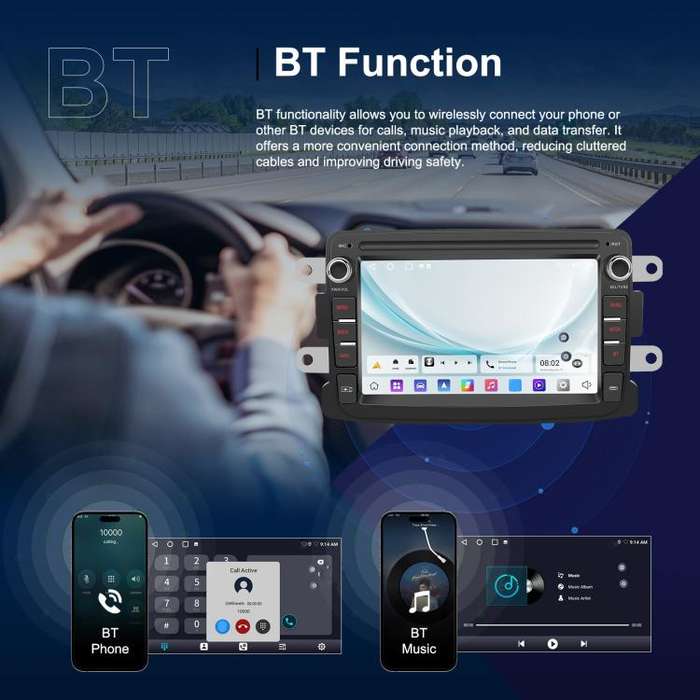 7 inch Horizontal Screen Android Navigation Car Bluetooth MP5 Player, For Renault / Captur / Symb...