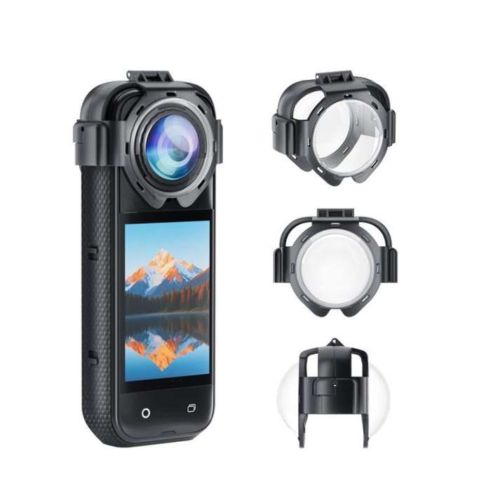 For Insta360 X5 Anti-Fog Snap-On Lens Protector Durable Glass Cover