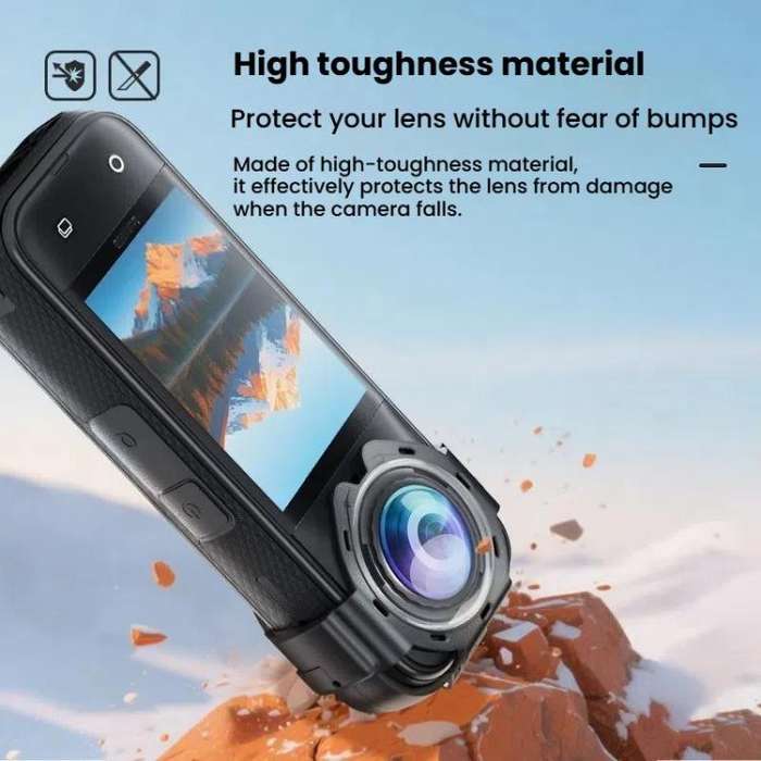 For Insta360 X5 Anti-Fog Snap-On Lens Protector Durable Glass Cover