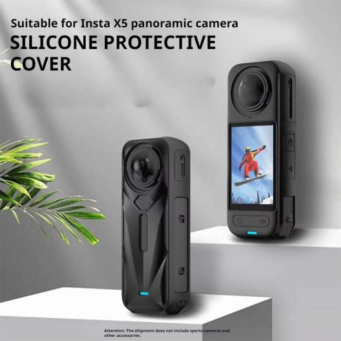 For Insta360 X5 Camera Silicone Case Body Cover Anti-dust and Stain-resistant Protective Shell(Bl...