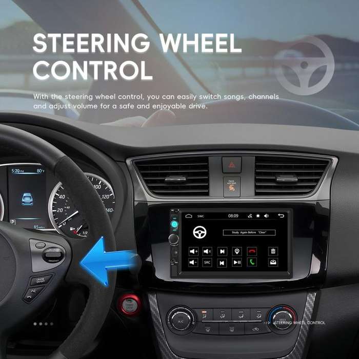 7 Inch Wired Carplay Dual Butt MP5 Player Bluetooth Big Screen Car Center Control, Spec: Standard...
