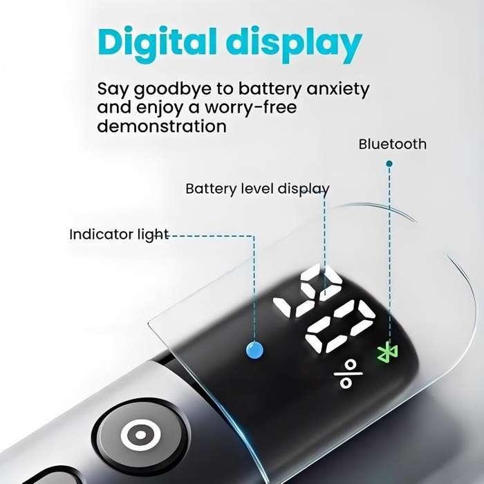ASiNG A17 Pro Dual Mode Wireless Laser Presentation Pointer - USB/Bluetooth Rechargeable Adjustab...