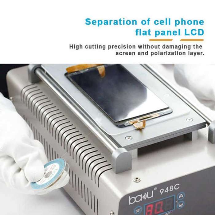 BAKU 0.03mm 200m/329ft Carbon Steel Screen Separator Cutting Wire for Smartphone & Tablet LCD Scr...