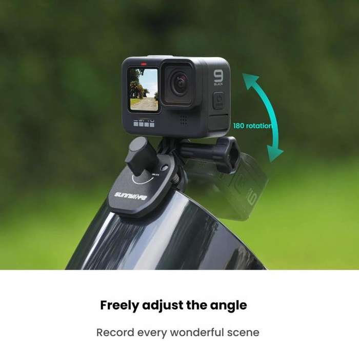 Sunnylife ZJ846 Sports Camera Universal Mount Motorcycle Windshield Clip(Black)