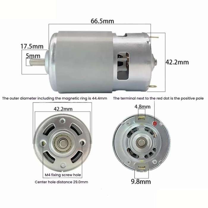 24V 12000RPM 775 Micro Motor Garden Tools High Pressure Water Pump Air Pump Equipment Fan DC Motor