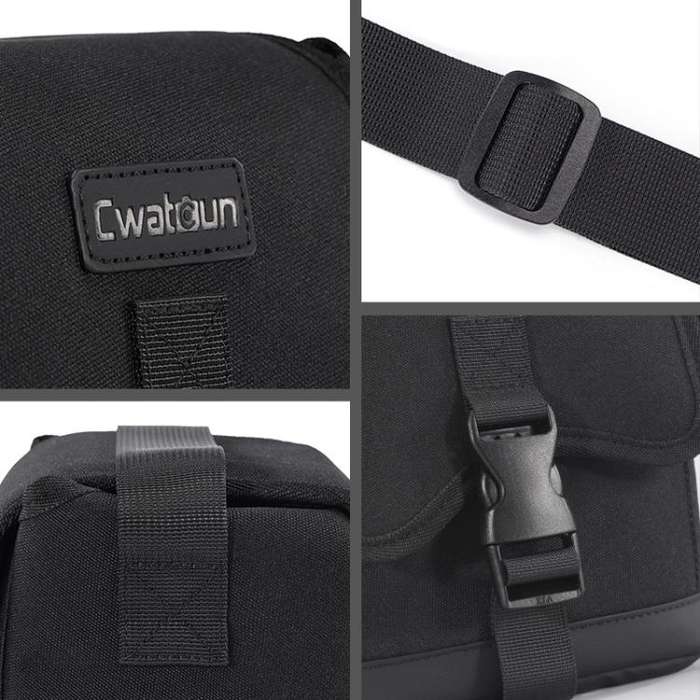 Cwatcun D186 Small Anti-scratch Lightweight Camera Shoulder Bag Camera Portable Crossbody Storage...