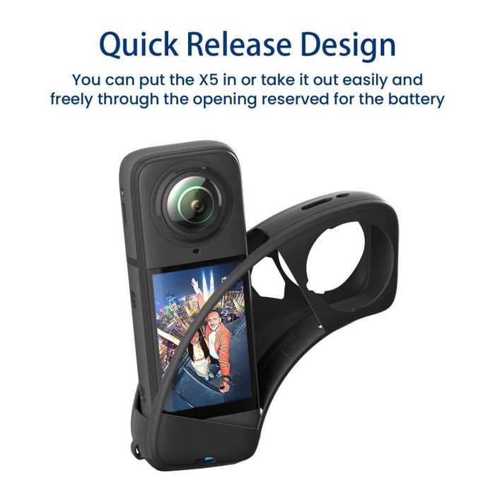aMagisn Body Case For Insta360 X5 Action Camera Protective Accessories Black