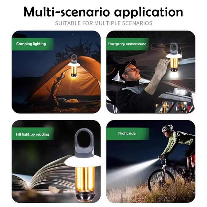 Rechargeable Dual Light Source Camping Lantern & Flashlight Warm/White Portable Outdoor Light, Sp...