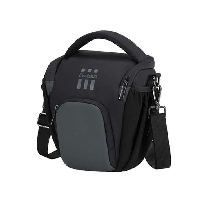 Cwatcun D1 Small Lightweight Portable Leather Film Material Camera Crossbody Bag