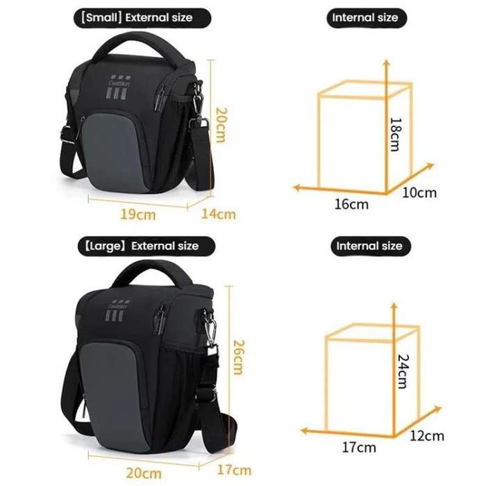 Cwatcun D1 Small Lightweight Portable Leather Film Material Camera Crossbody Bag