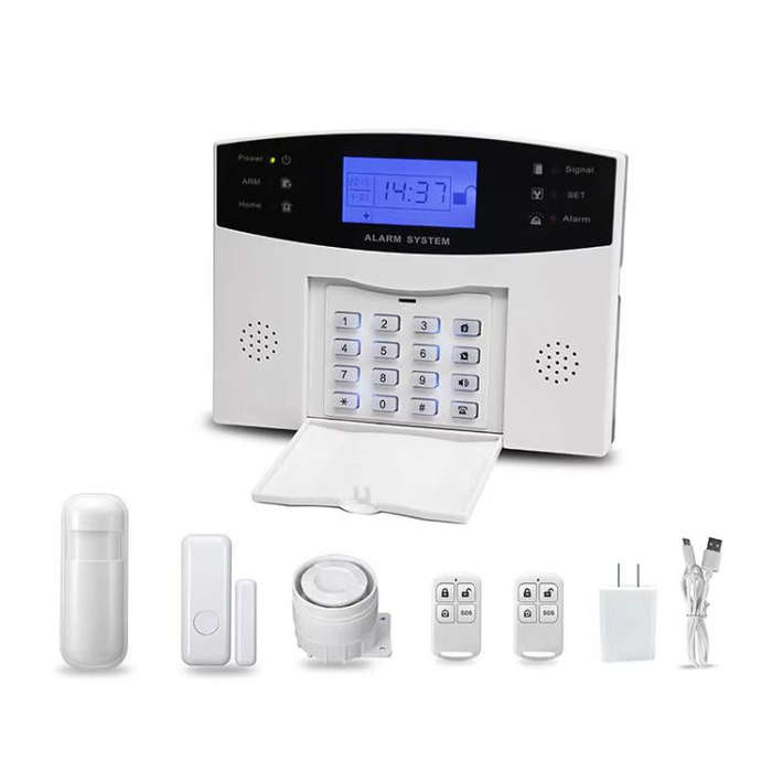 WiFi + 2G/GSM Smart Security Alarm System Kit Tuya-Compatible with 2.7-inch Display, PIR Motion S...