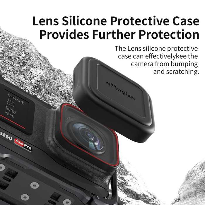 For Insta360 Ace Pro 2 / Ace Pro Camera AMagisn Quick Release Metal Cage Horizontal & Vertical Sh...