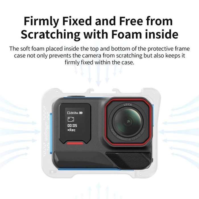 For Insta360 Ace Pro 2 / Ace Pro Camera AMagisn Quick Release Metal Cage Horizontal & Vertical Sh...