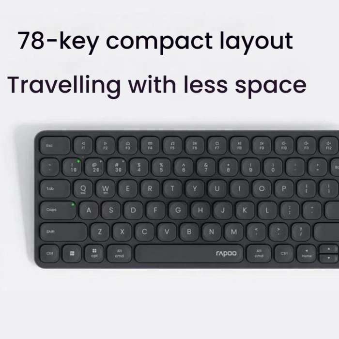 Rapoo E9000G Wireless Bluetooth Keyboard Computer Laptop Cell Phone Keyboard(White)