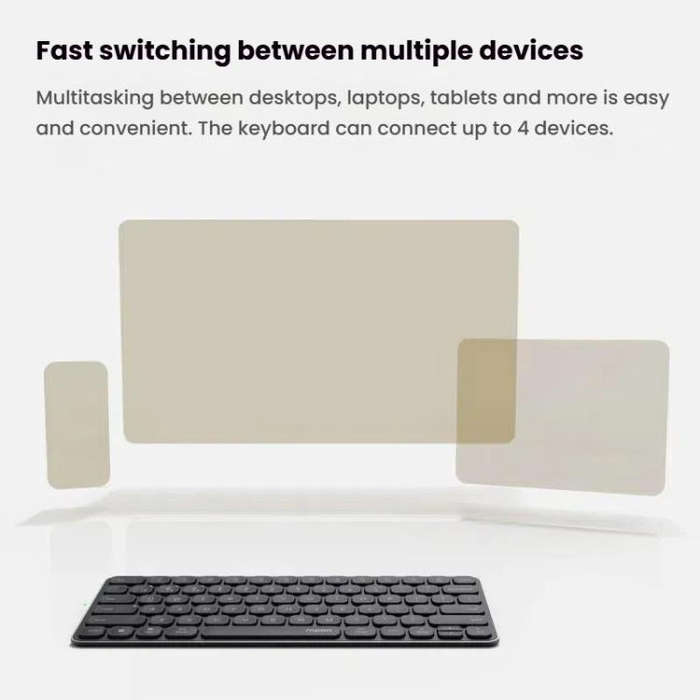 Rapoo E9000G Wireless Bluetooth Keyboard Computer Laptop Cell Phone Keyboard(White)