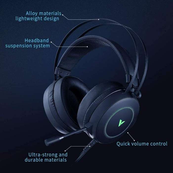 Rapoo VH160 Gaming Headset RGB PC Virtual 7.1 Channel Noise Reduction Headset With MIC(Black)