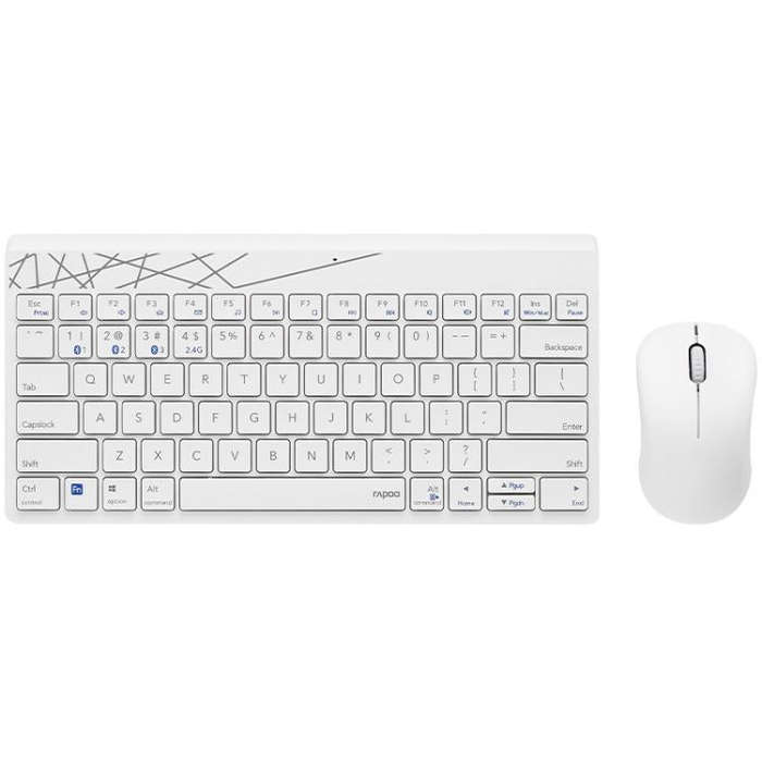 Rapoo 8000GT Bluetooth / 2.4G Wireless Keyboard Mice Set Laptop Tablet Cell Phone Keyboard And Mo...