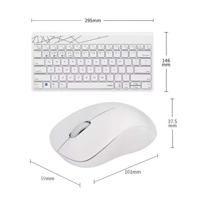 Rapoo 8000GT Bluetooth / 2.4G Wireless Keyboard Mice Set Laptop Tablet Cell Phone Keyboard And Mo...