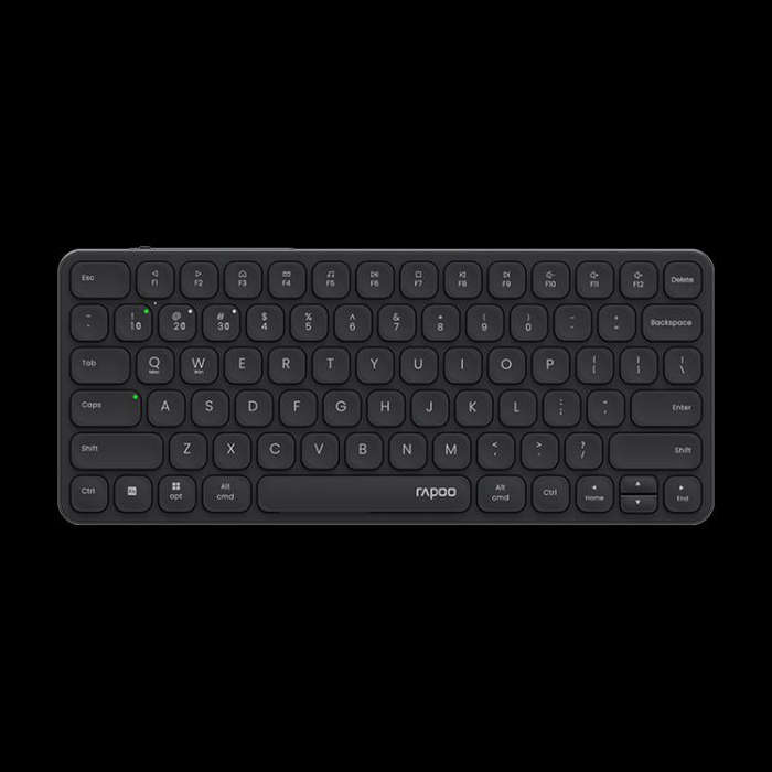 Rapoo E9050L Tri-mode Bluetooth Wireless Keyboard Silent Laptop Keyboard(Dark Gray)