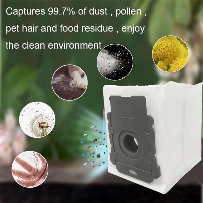 3pcs /Pack Dust Bag For IRobot Roomba I7 / I3 / J7 / E5 / E6 / S9 Vacuum Replacement Parts Access...