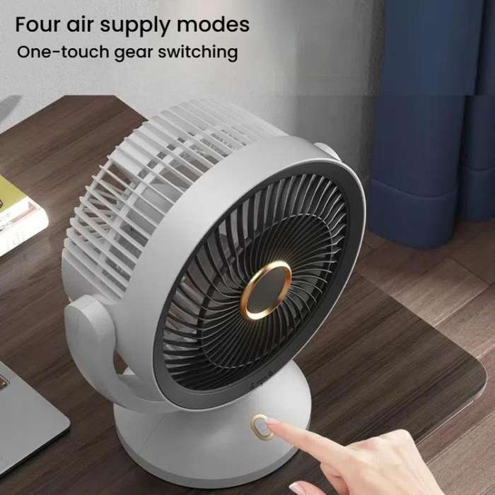 USB Air Circulation Fan Office Desktop Small Fan, Style: Rechargeable