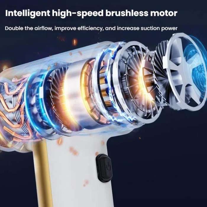 SUITU ST-6692Plus Car Power Suction Vacuum Cleaner Household Handheld Small Vacuum Cleaner(White ...