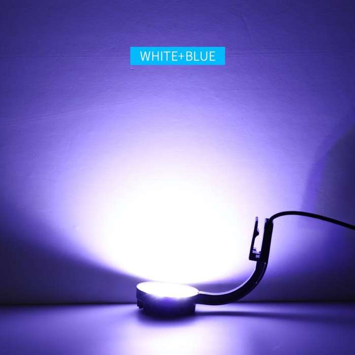 110V 5W Blue White Aquarium LED Clip Light with 12 LEDs USB Powered Mini Fish Tank Light for Aqua...