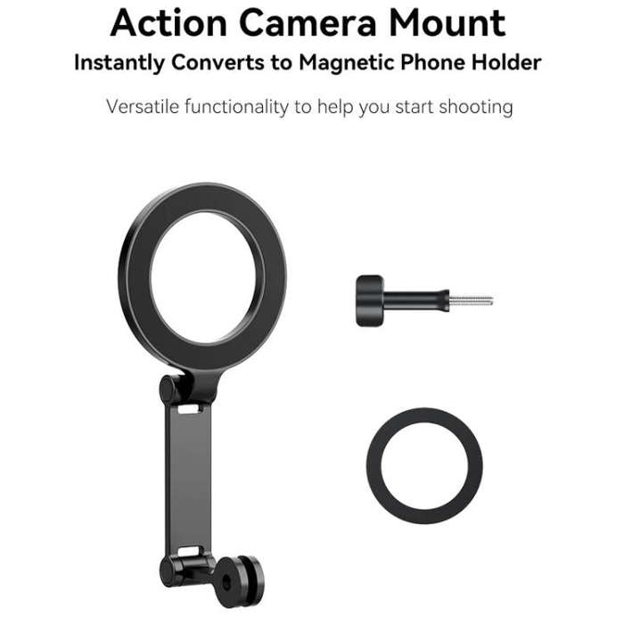TELESIN Mobile Phone Magnetic Stand Two Claw Adapter Compatible with Chest Strap, Backpack Clip, ...