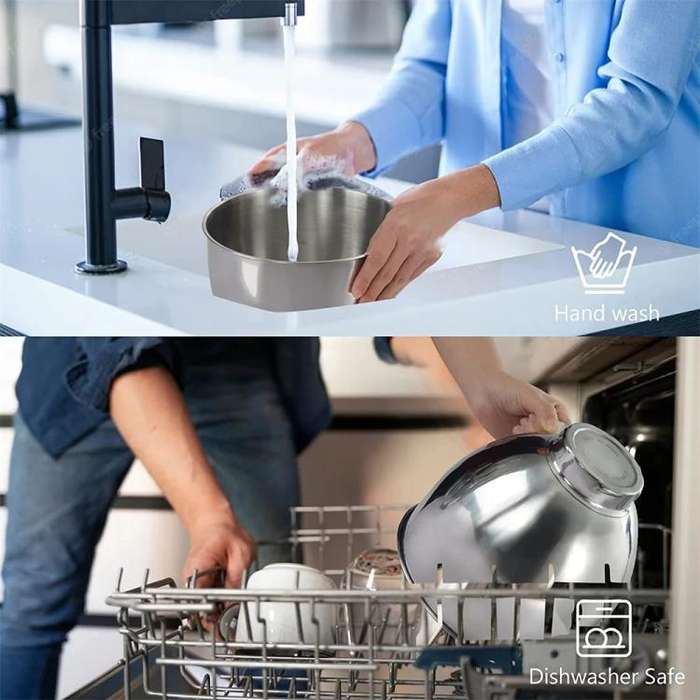 Stainless Steel Mixing Bowl For KitchenAid 4.5QT & 5QT Stand Mixers(Silver)