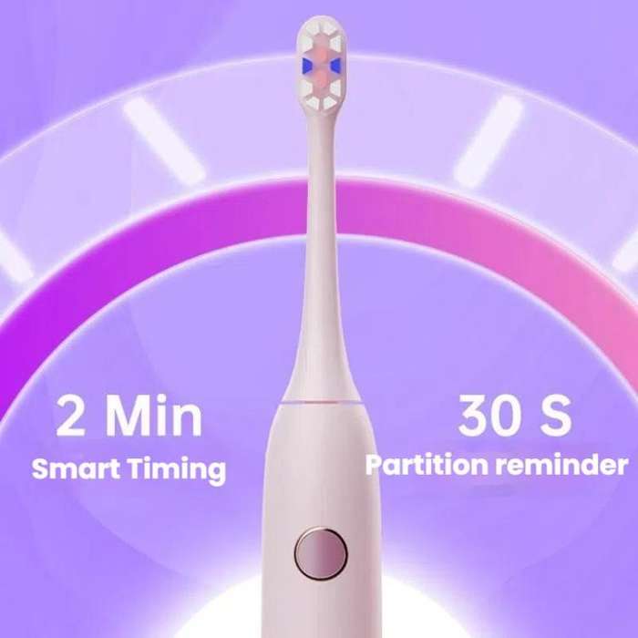 Rechargeable Sonic Electric Toothbrush for Adults with Custom Mode, Antibacterial Brush Heads, Sm...