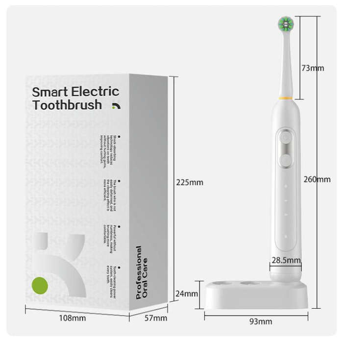Rechargeable Electric Toothbrush for Adults 4200 RPM Rotating Brush IPX8 Waterproof Inductive Cha...
