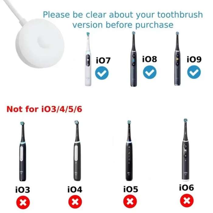 3768 Toothbrush Charger Power Adapter For Oral B IO Series 9/8/7 IO7 IO8 IO9, US Plug