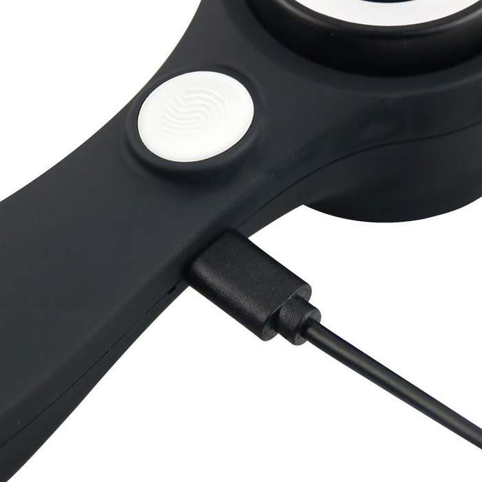 Alloy Handheld 60x USB Charging Touch Switch LED Light Optical Glass Magnifier(Silver)
