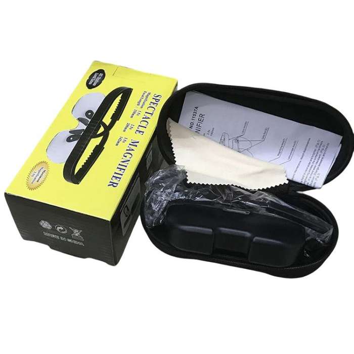 11537A 1.5/2.5/3.5X Eyeglass-style Magnifying Glass Head-mounted Magnifying Glass for Carving Rep...