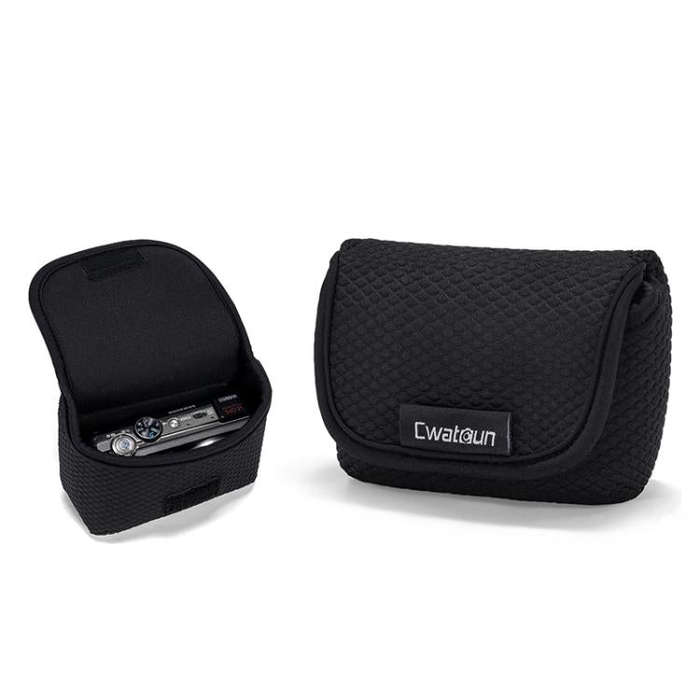 Cwatcun D200 Small Card Camera Bag Scratch-resistant Wear-resistant Portable Camera Bag(Black)