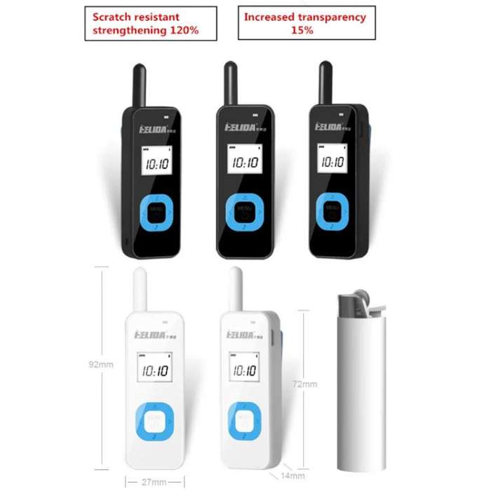 HELIDA T-M1 Mini Portable Rechargeable Two-Way Radio 22 Channels Compact Walkie Talkie US Plug Black