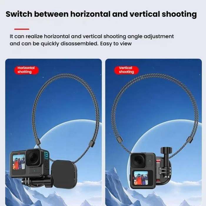 HEPAIL AC76 Action Camera Mobile Phone Magnetic Neck Strap Mount