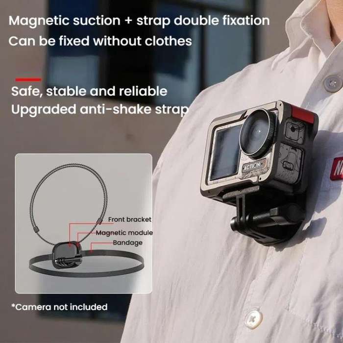 HEPAIL AC76 Action Camera Mobile Phone Magnetic Neck Strap Mount