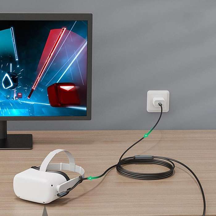 5m Type-C VR Streaming Connection Cable 10GB High-Speed Transmission Elbow Smart Device Cable, Fo...