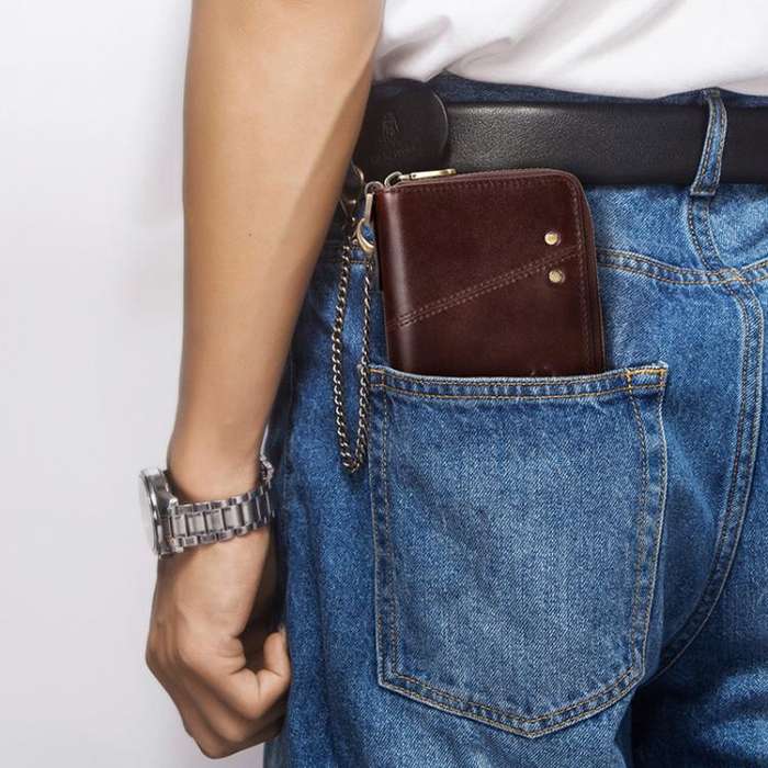 HUMERPAUL BP783 Unisex Short Leather Wallet With RFID Multi-Card Holder(Black)