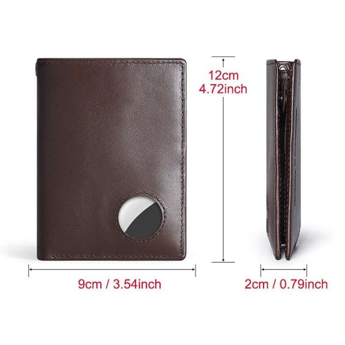 Compatible With Airtag HUMERPAUL BP798 Leather Wallet With Tracker Hole RFID Pull-Out Card Holder...